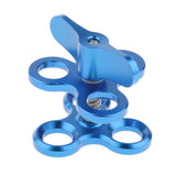 Triple Ball Clamp 3 Holes Underwater Arm Diving Bracket for Gopro Hero 3+/4/5/6 Blue - Aladdin Shoppers