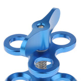 Triple Ball Clamp 3 Holes Underwater Arm Diving Bracket for Gopro Hero 3+/4/5/6 Blue - Aladdin Shoppers