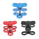 Triple Ball Clamp 3 Holes Underwater Arm Diving Bracket for Gopro Hero 3+/4/5/6 Blue - Aladdin Shoppers