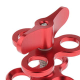 Triple Ball Clamp 3 Holes Underwater Arm Diving Bracket for Gopro Hero 3+/4/5/6 Red - Aladdin Shoppers