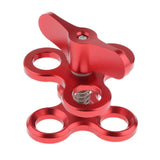 Triple Ball Clamp 3 Holes Underwater Arm Diving Bracket for Gopro Hero 3+/4/5/6 Red - Aladdin Shoppers