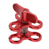 Triple Ball Clamp 3 Holes Underwater Arm Diving Bracket for Gopro Hero 3+/4/5/6 Red - Aladdin Shoppers