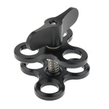 Triple Ball Clamp 3 Holes Underwater Arm Diving Bracket for Gopro Hero 3+/4/5/6 Black - Aladdin Shoppers