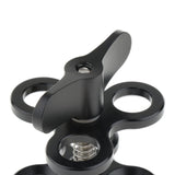 Triple Ball Clamp 3 Holes Underwater Arm Diving Bracket for Gopro Hero 3+/4/5/6 Black - Aladdin Shoppers
