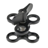 Triple Ball Clamp 3 Holes Underwater Arm Diving Bracket for Gopro Hero 3+/4/5/6 Black - Aladdin Shoppers