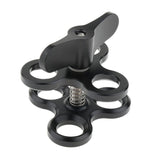 Triple Ball Clamp 3 Holes Underwater Arm Diving Bracket for Gopro Hero 3+/4/5/6 Black - Aladdin Shoppers