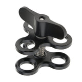 Triple Ball Clamp 3 Holes Underwater Arm Diving Bracket for Gopro Hero 3+/4/5/6 Black - Aladdin Shoppers