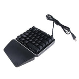 Maxbell Gaming Keyboard Mechanical 35 Keys 7 Colors LED Backlit One-Handed Keyboard Left Hand Small Keypad for PUGB Mobile - Aladdin Shoppers
