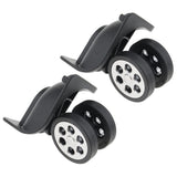 1 Pair Porous Wheel Suitcase Luggage Replacement Casters for Travel Bags A85 - Aladdin Shoppers