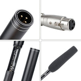 Maxbell Professional Reporter Interview Unidirectional System Condenser Microphone for DSLR Camcorders Video Cameras - Aladdin Shoppers