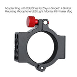 Maxbell O-Ring Clamp with Cold Shoe for Zhiyun Smooth 4 Gimbal Stabilizer Applied to Rode Microphone LED Video Light - Aladdin Shoppers