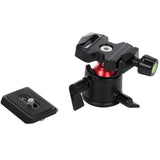 Maxbell PU3522 360 Degree Rotation Panoramic Metal Ball Head with Quick Release Plate for DSLR Cameras , Black - Aladdin Shoppers