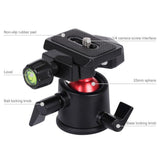 Maxbell PU3522 360 Degree Rotation Panoramic Metal Ball Head with Quick Release Plate for DSLR Cameras , Black - Aladdin Shoppers