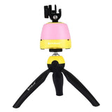 PU362 Mini Tripod Time Lapse 360 Degree Rotation Panoramic Tripod Head Remote for Canon Nikon Sony Cameras Yellow - Aladdin Shoppers