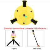 PU362 Mini Tripod Time Lapse 360 Degree Rotation Panoramic Tripod Head Remote for Canon Nikon Sony Cameras Yellow - Aladdin Shoppers