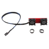 Maxbell 3x PCIE Solid State Heat Sink Dual Active Radiator M.2 SSD Cooling Fan (Red)
