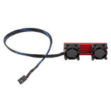 Maxbell 3x PCIE Solid State Heat Sink Dual Active Radiator M.2 SSD Cooling Fan (Red)
