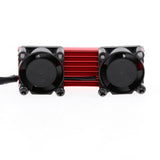 Maxbell 2x PCIE Solid State Heat Sink Dual Active Radiator M.2 SSD Cooling Fan (Red)