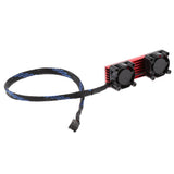 Maxbell 3x PCIE Solid State Heat Sink Dual Active Radiator M.2 SSD Cooling Fan (Red)