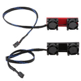 Maxbell 2x PCIE Solid State Heat Sink Dual Active Radiator M.2 SSD Cooling Fan (Red)