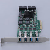 4 Port USB 3.0 PCI-e Expansion Card PCI Express PCIe USB 3.0 Hub Adapter