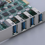 4 Port USB 3.0 PCI-e Expansion Card PCI Express PCIe USB 3.0 Hub Adapter