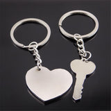 Maxbell 2Pcs Set Romantic I Love You Heart Key Pendant Keychain Couple Keyring