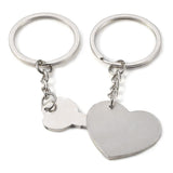 Maxbell 2Pcs Set Romantic I Love You Heart Key Pendant Keychain Couple Keyring