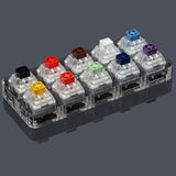 10 Keys Mechanical Keyboard Switches Tester w/ Acrylic Base Blank Keycaps