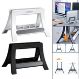 Vertical Laptop Stand Notebook Desktop Stand Anti-Tip Heavy Duty Black