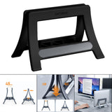 Vertical Laptop Stand Notebook Desktop Stand Anti-Tip Heavy Duty Black