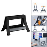 Vertical Laptop Stand Notebook Desktop Stand Anti-Tip Heavy Duty Black