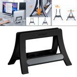 Vertical Laptop Stand Notebook Desktop Stand Anti-Tip Heavy Duty Black