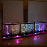 Maxbell RGB Nixie Tube Clock Modern Timer Desk for Bedside Gift Ornaments Crafts