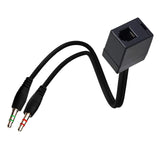 Maxbell 2xProfessional RJ9 4P4C Female to Dual 3.5mm Male Adapter Cable Converter