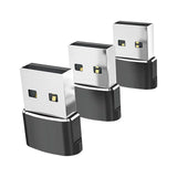 Maxbell 4x3Pcs Type-C 3.1 to USB 2.0 Adapter Plug Data Transmission for Headphones Black
