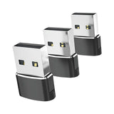 Maxbell 2x3Pcs Type-C 3.1 to USB 2.0 Adapter Plug Data Transmission for Headphones Black
