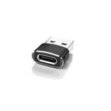 Maxbell 2x3Pcs Type-C 3.1 to USB 2.0 Adapter Plug Data Transmission for Headphones Black
