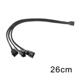 Maxbell 4x4 Pin PWM Splitter Cable Fan Power Connector 1 to 3 Way for CPU Cooling Fans