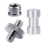Maxbell 2x1/4 to 3/8 Screw Adapter Camera Mount Metal for Ballhead Shoulder Rig Camera