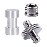 Maxbell 2x1/4 to 3/8 Screw Adapter Camera Mount Metal for Ballhead Shoulder Rig Camera