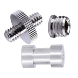 Maxbell 2x1/4 to 3/8 Screw Adapter Camera Mount Metal for Ballhead Shoulder Rig Camera