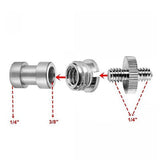 Maxbell 2x1/4 to 3/8 Screw Adapter Camera Mount Metal for Ballhead Shoulder Rig Camera
