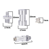 Maxbell 3x1/4 to 3/8 Screw Adapter Camera Mount Metal for Ballhead Shoulder Rig Camera