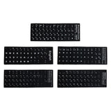 Maxbell 4xLaptop Keyboard Stickers Universal Computer Keyboard Stickers for PC Desktop Russian