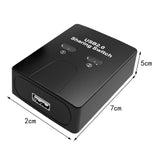 Maxbell 2xPrinter Sharing Device 2 in 1 Switch Selector for USB Disk Keyboard Computer