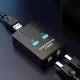 Maxbell 2xPrinter Sharing Device 2 in 1 Switch Selector for USB Disk Keyboard Computer