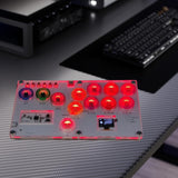 Maxbell Arcade Street Fight Game Controller Joystick Durable Multipurpose Custom RGB Style A