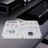 Maxbell Arcade Street Fight Game Controller Joystick Durable Multipurpose Custom RGB Style B