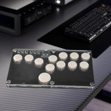 Maxbell Arcade Street Fight Game Controller Joystick Durable Multipurpose Custom RGB Style D